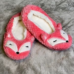 Pink Fox Slippers
